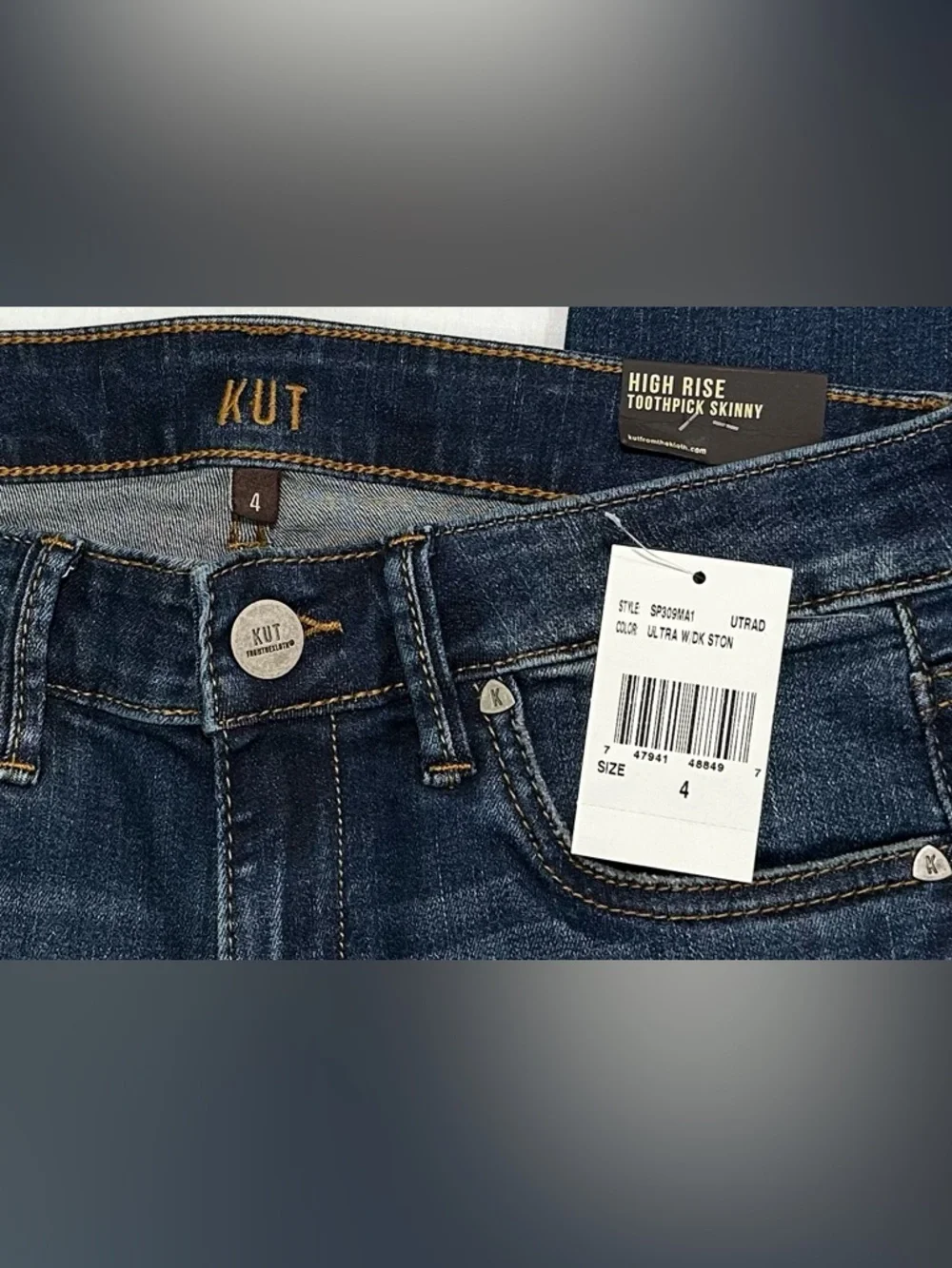 NWT! Kut from the Kloth Bhody Dark Wash Skinny High Rise Jeans. 
Size: 4 - Picture 4 of 9